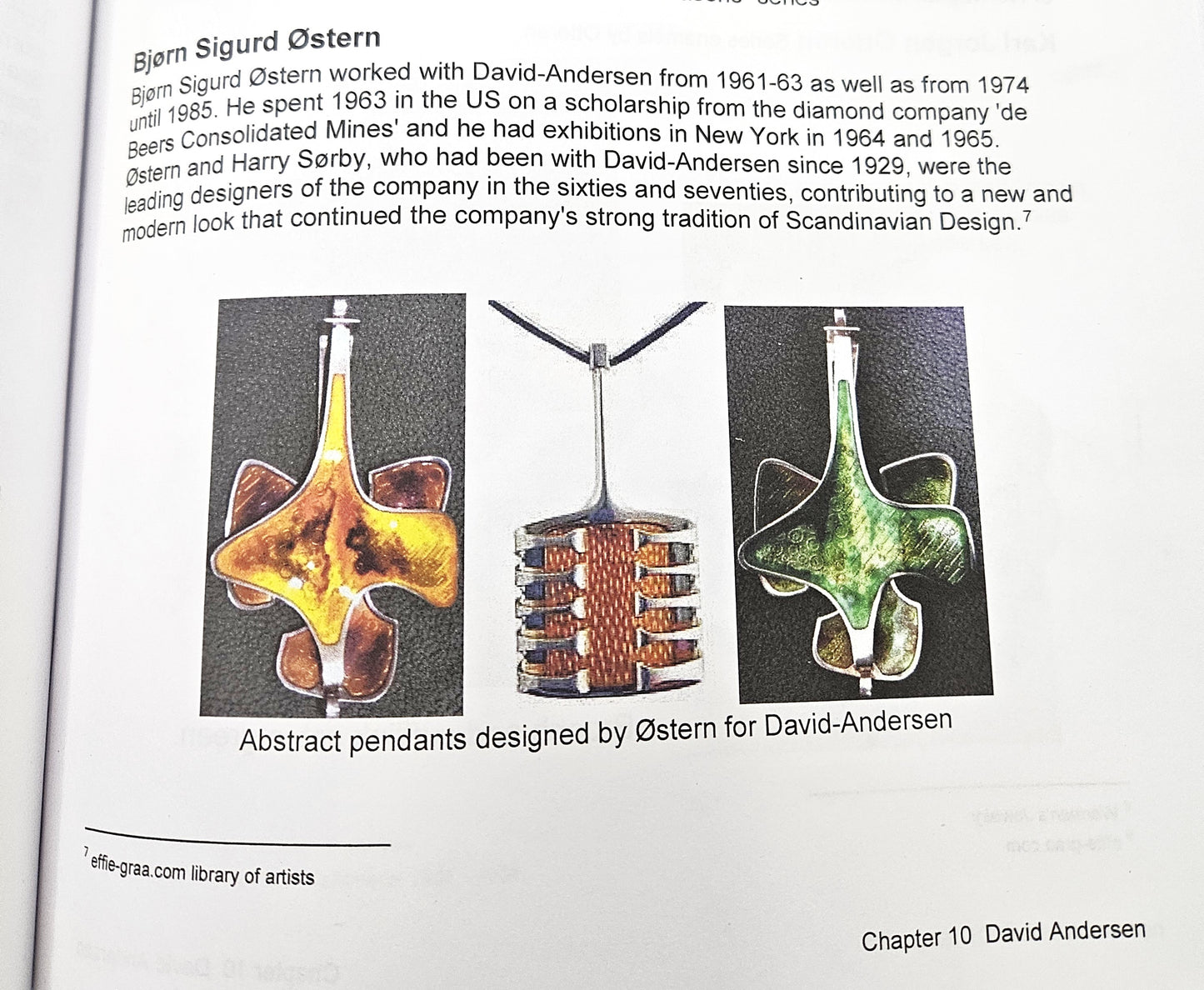 David Andersen BSO Norway 925 Enamel Modernist Statement Necklace 1960s