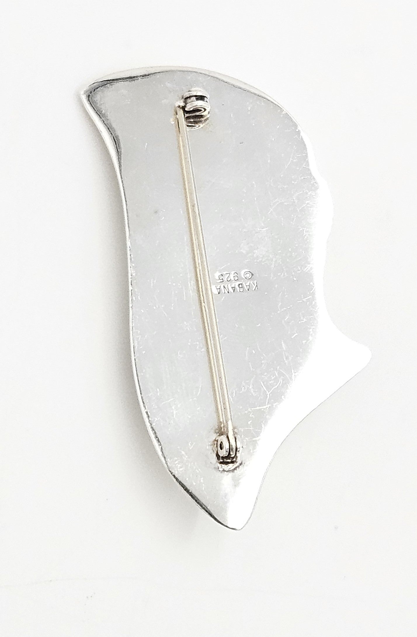 Fabulous Designer Kabana Sterling Silver Large Modernist Brooch 1980/90s