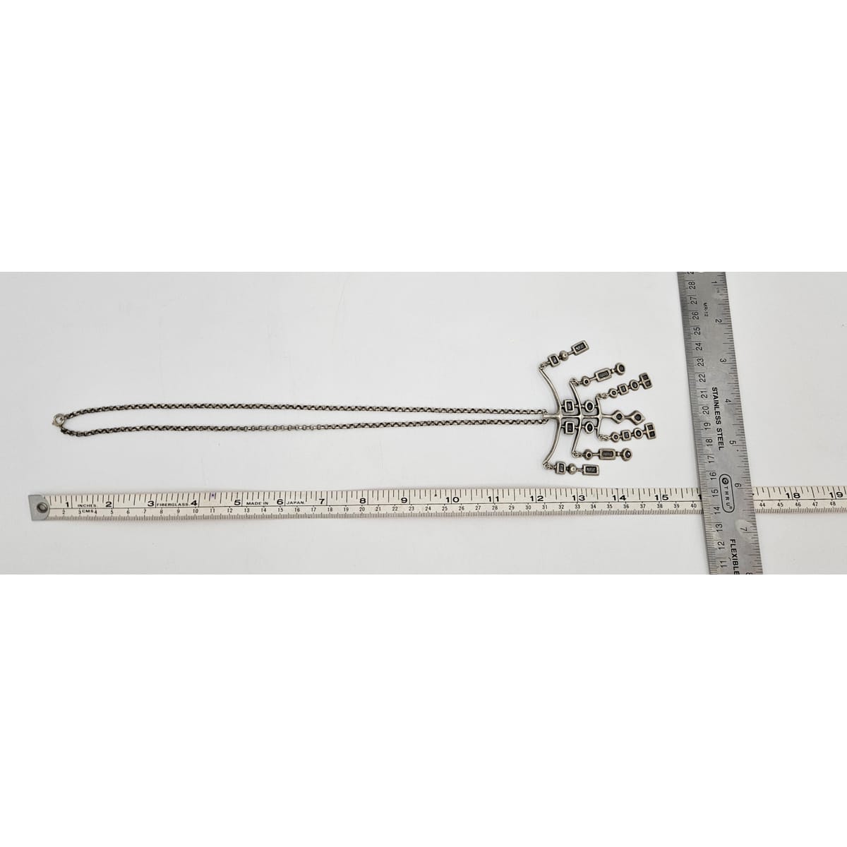David Andersen Norway Sterling Silver Uni Viking Pendant Necklace Circa 1960&
