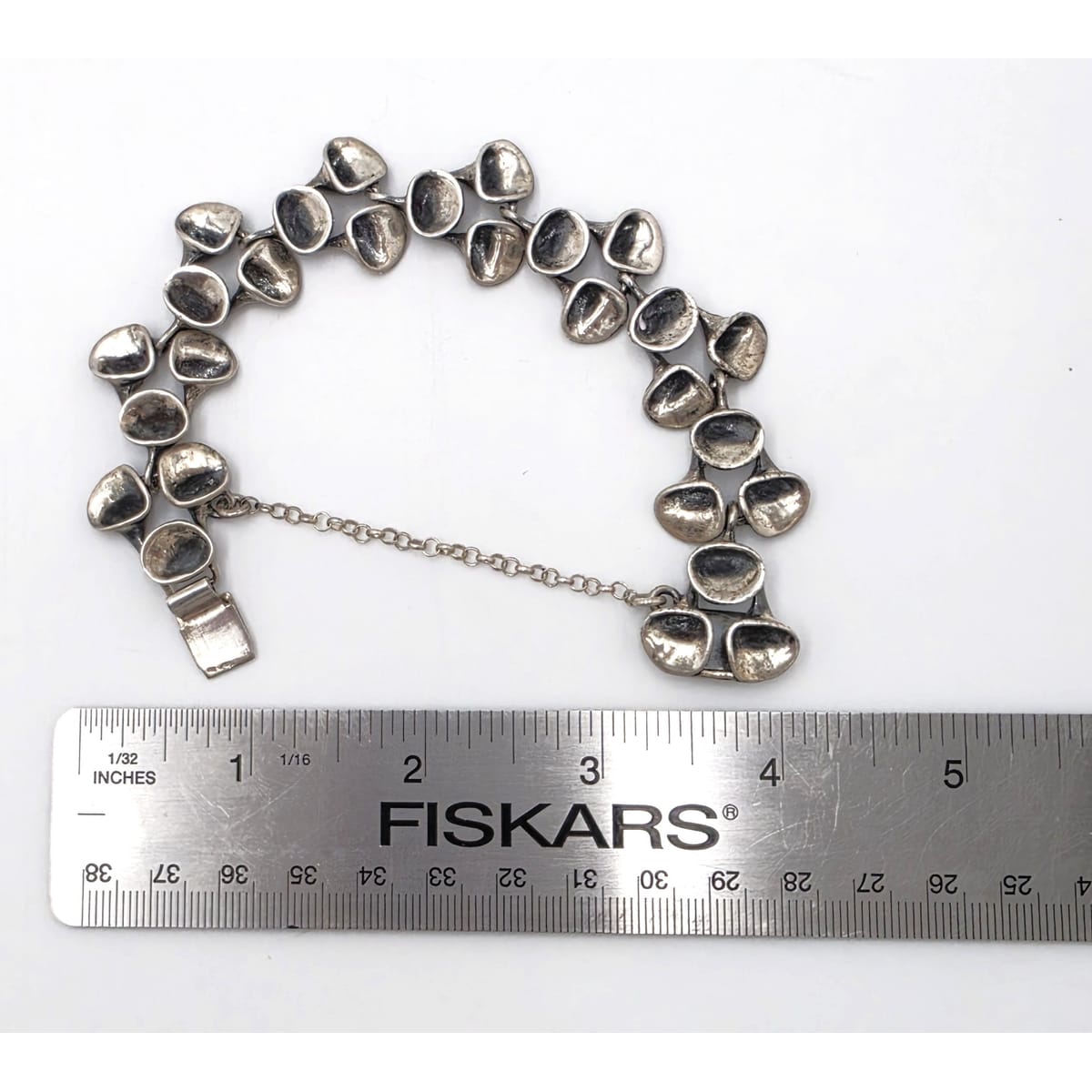 Rare Valon Kulta Hopea Valo-Koru Finland Sterling Reindeer Moss Bracelet 1972, alternate product view 8