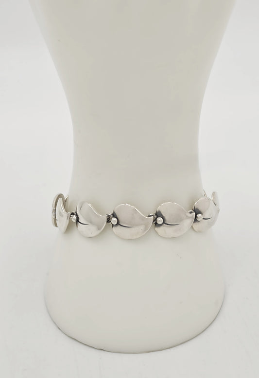 Niels Erik From of Denmark Sterling Modernist Link Bracelet Circa 1940s/1950s