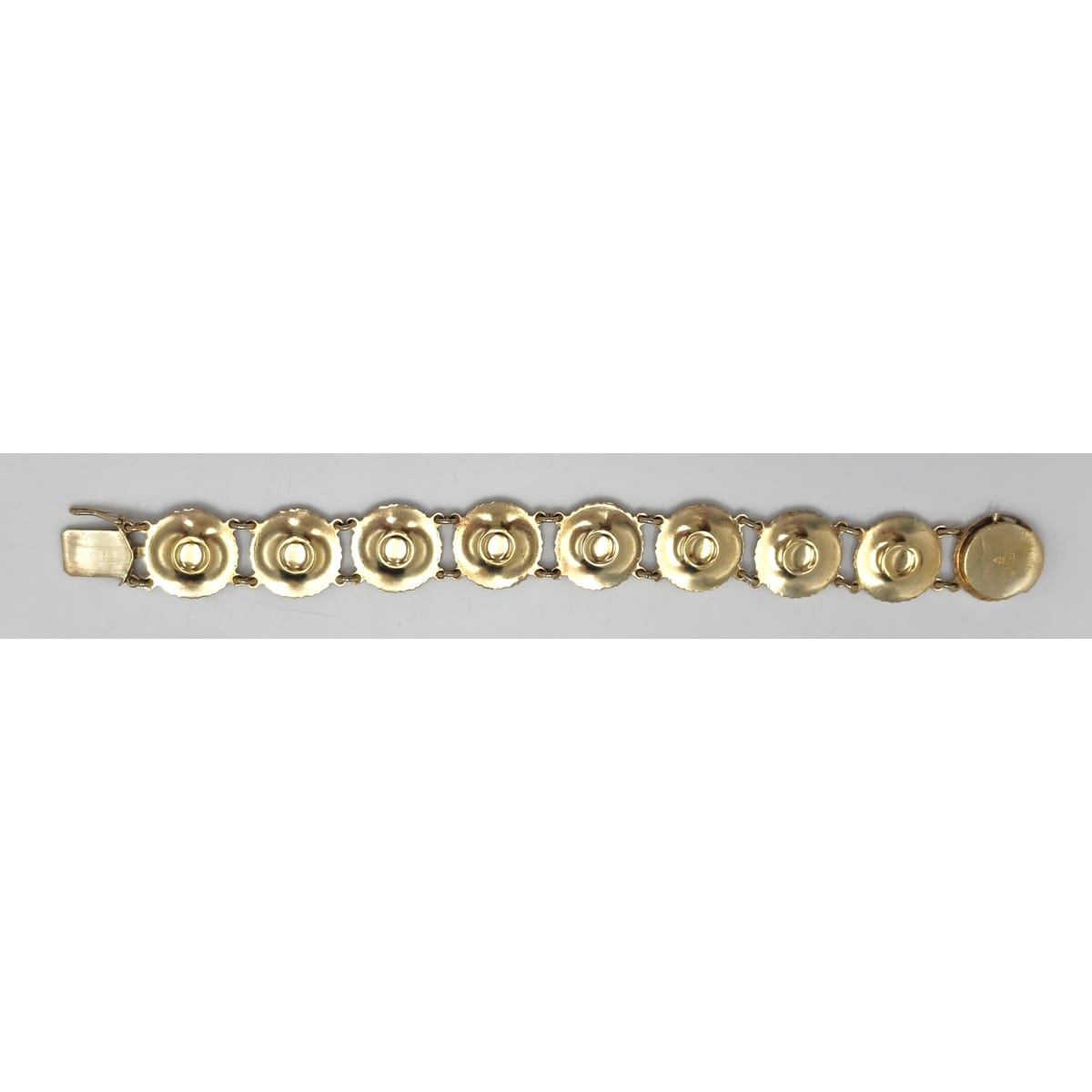 Anton Michelsen Denmark Sterling Enamel Marguerite Daisy Bracelet 1940s, alternate product view 8