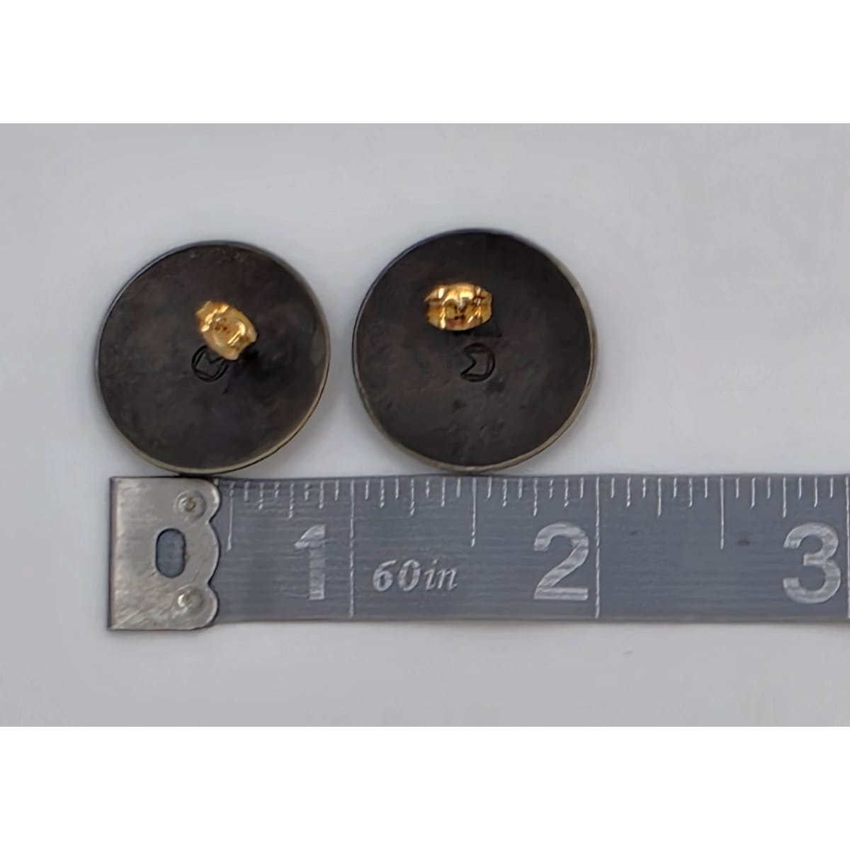 Cathleen Bunt Sterling 14K 24K Gold Memphis Style Modernist Earrings C 1980s, alternate product view 7