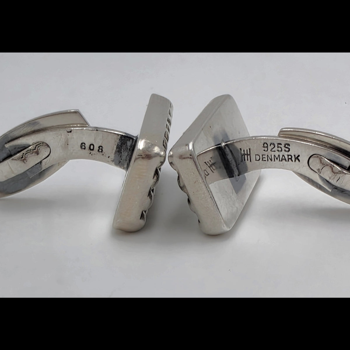 Hans Hansen Denmark Sterling Silver Modernist Cufflinks