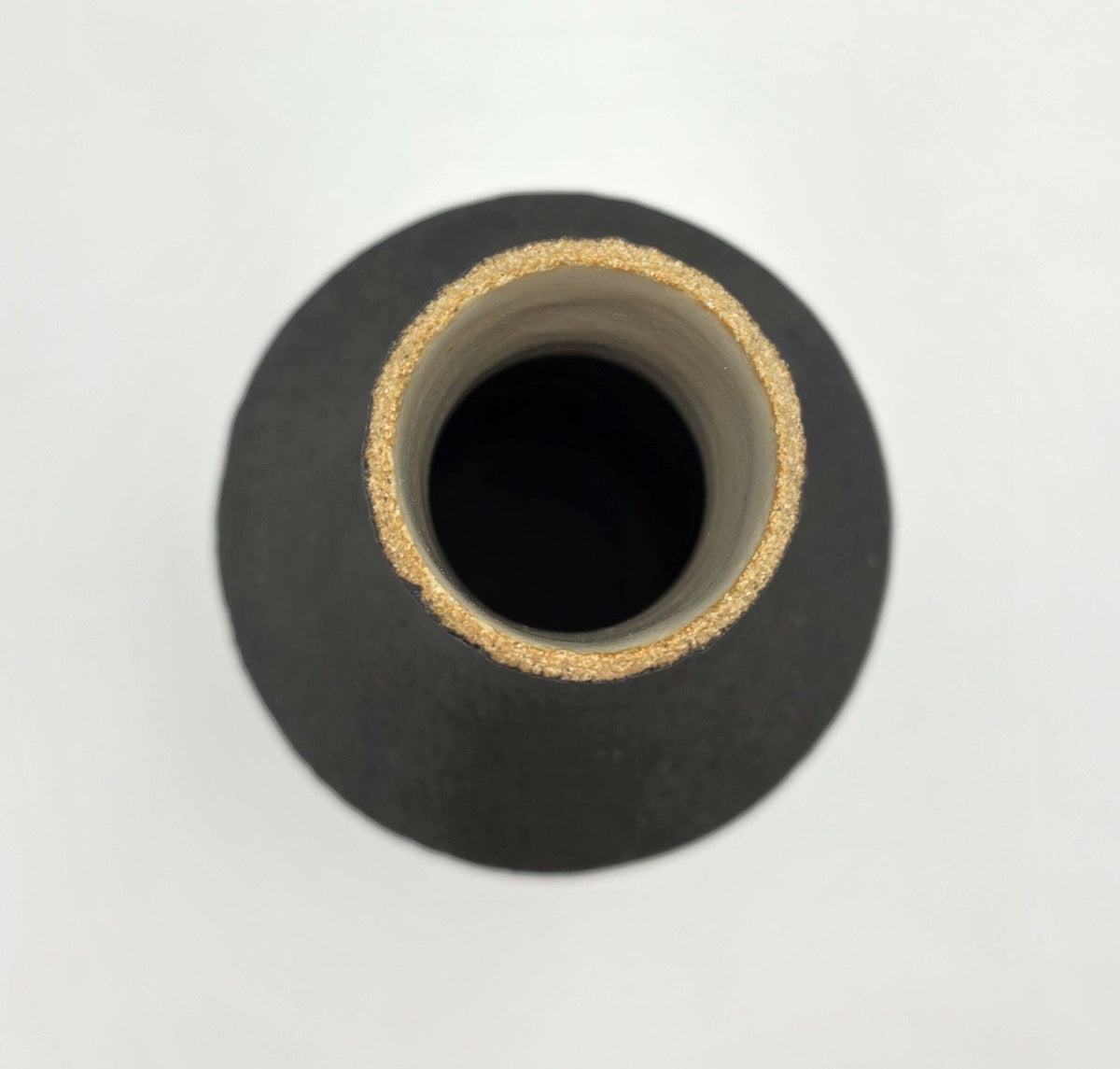 Mirena Kim Studio Ceramic Matte Black & Cream Tall Vase