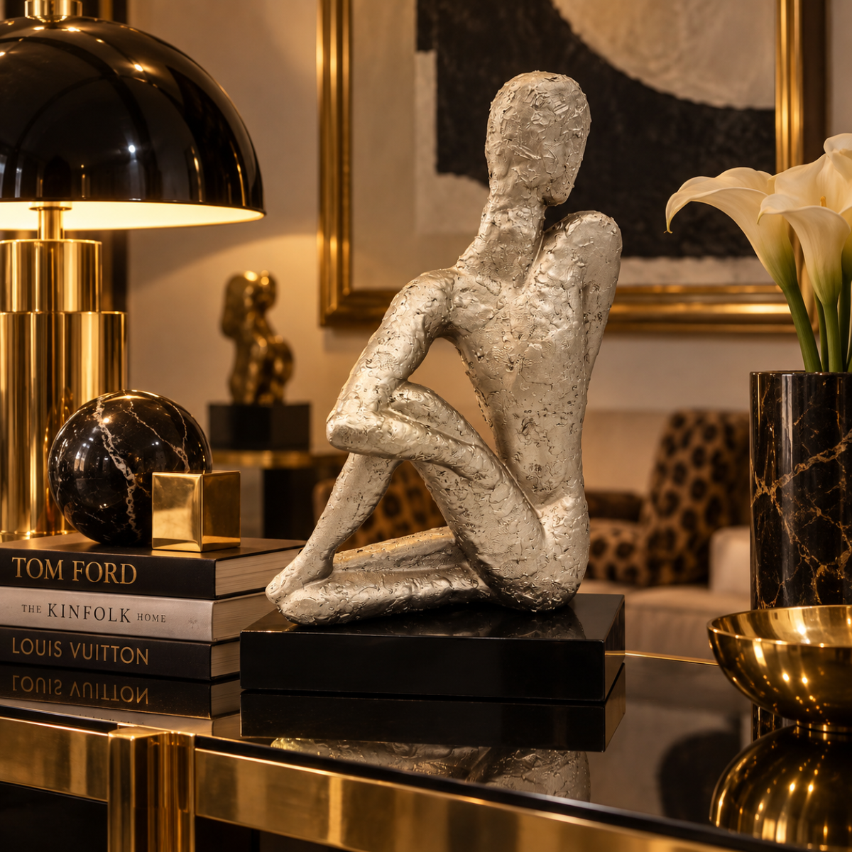 Restored Jaru California Modernist Androgynous Figurative Textured Sculpture — 1986