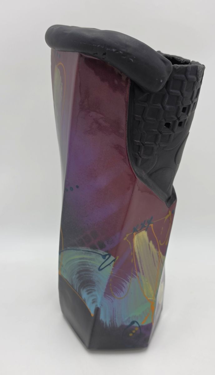 Michael Kifer Monumental 16" Postmodern Abstract Sculptural Studio Pottery Vase