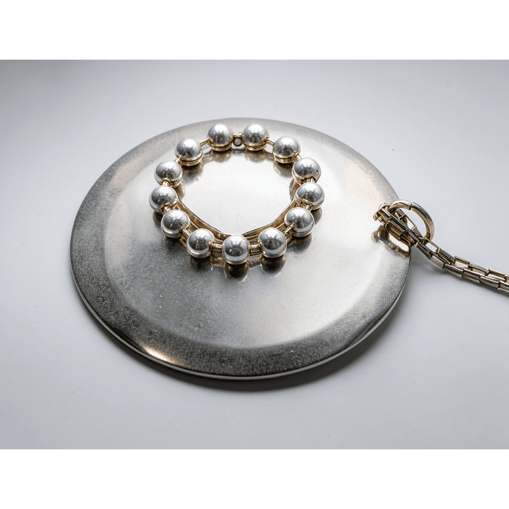 Rare Owe Johansson Sweden Finland Sterling XL Statement Necklace 1960/70s, alternate product view 3