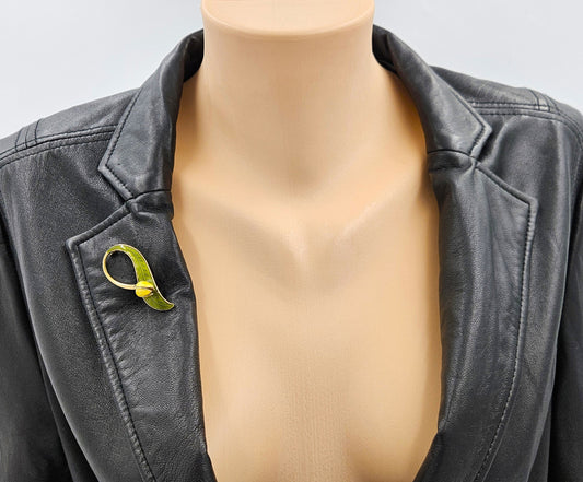 Aksel Holmsen Jewelry Aksel Holmsen Sterling Enamel 3D Flower Brooch/Pin Norway 1950's