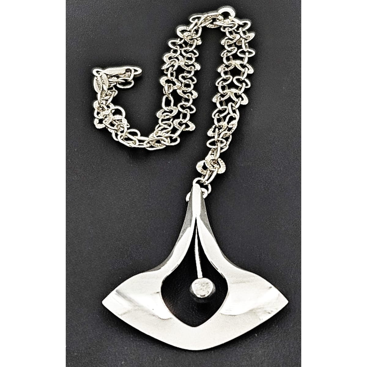 Aksel Holmsen Jewelry Rare Aksel Holmsen Norway Sterling Abstract Modernist Necklace 1960s