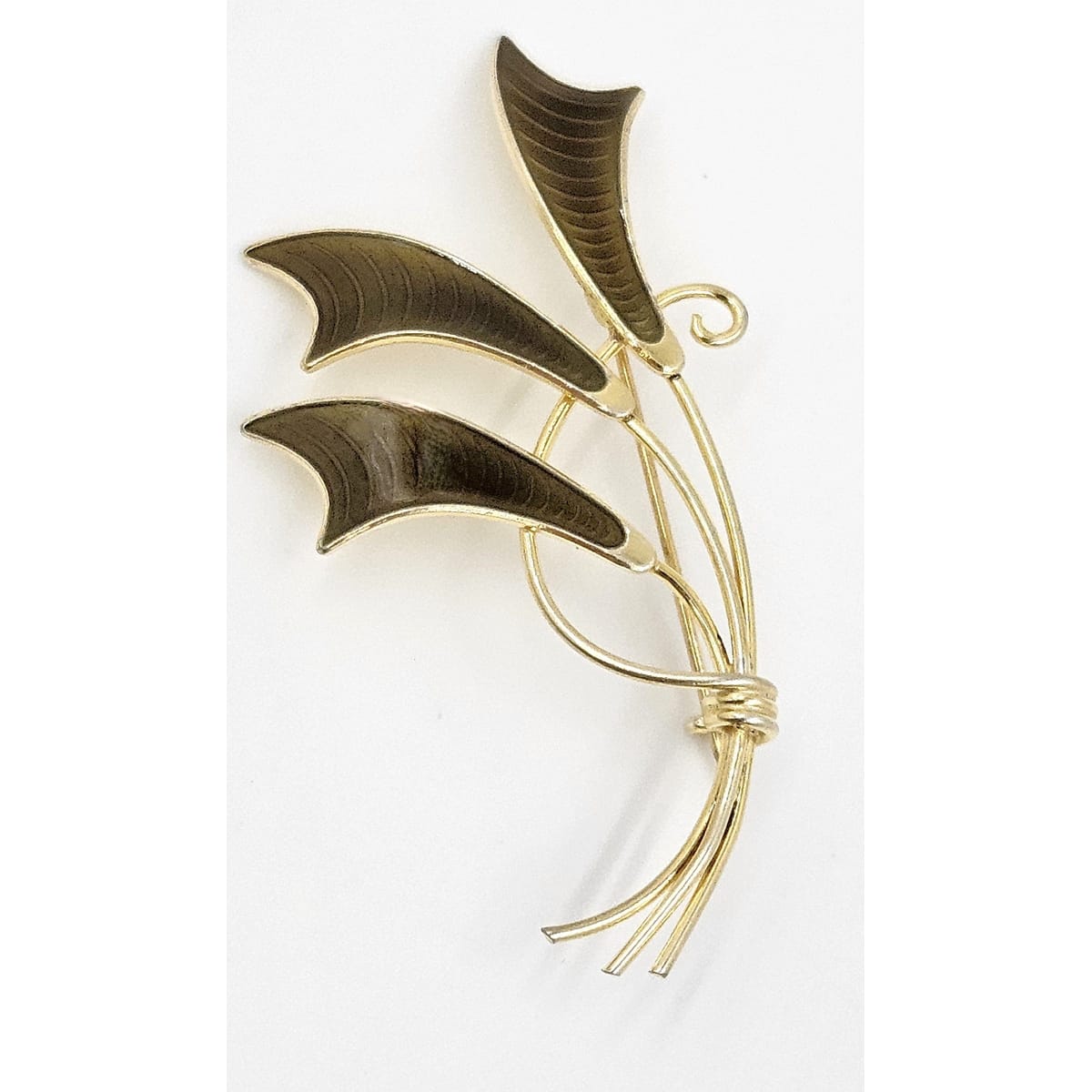 Albert Scharning Jewelry Albert Scharning Norway Sterling & Enamel Large Modernist Brooch 1930-40s
