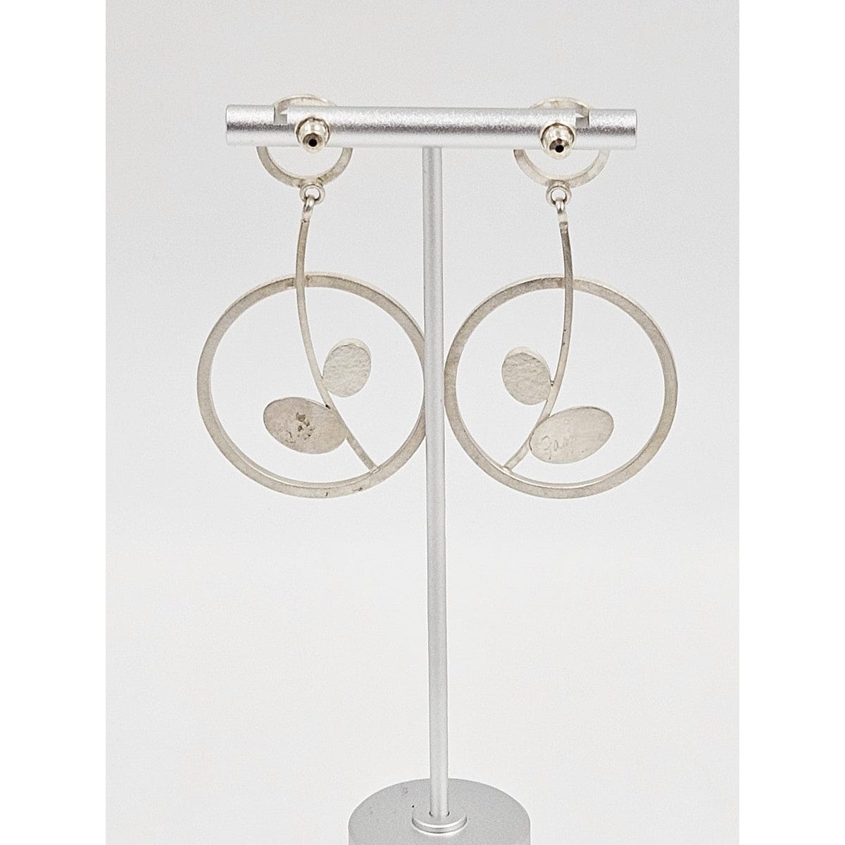 Amy Faust Jewelry Artisan Amy Faust Sterling Modernist XL Drop Dangle Earrings