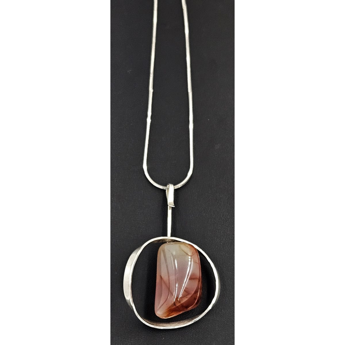 Asbjorn Birkelund Jewelry RARE Asbjorn Birkelund Norway Sterling Modernist 3D Pendant Necklace 1960s