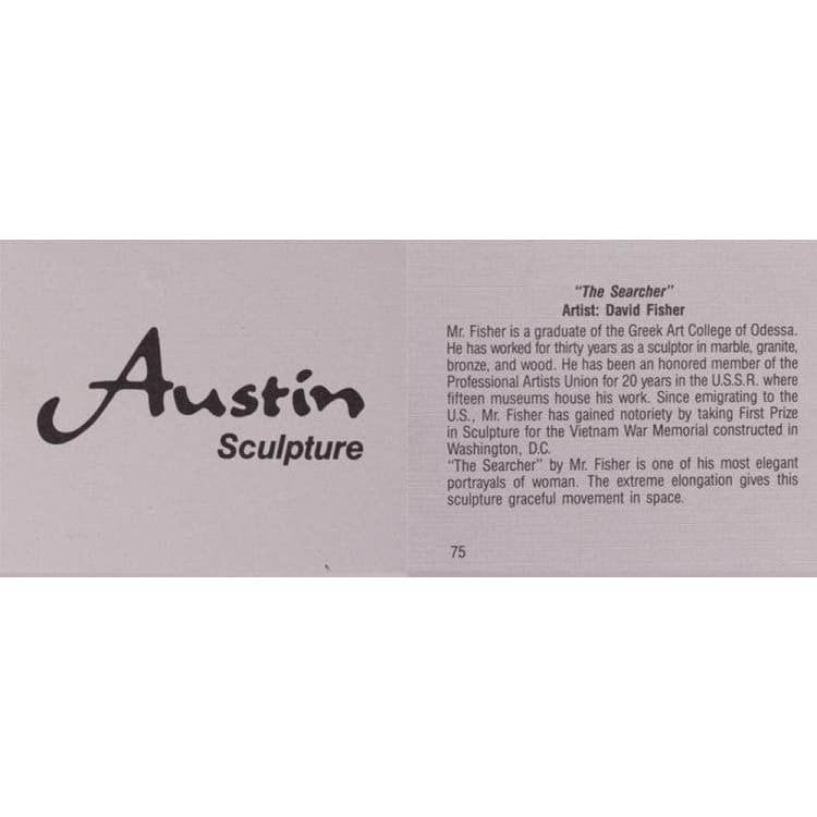 Austin Productions Sculpture Restored Austin Productions "The Searcher" XL Durastone Sculpture Fisher 1984