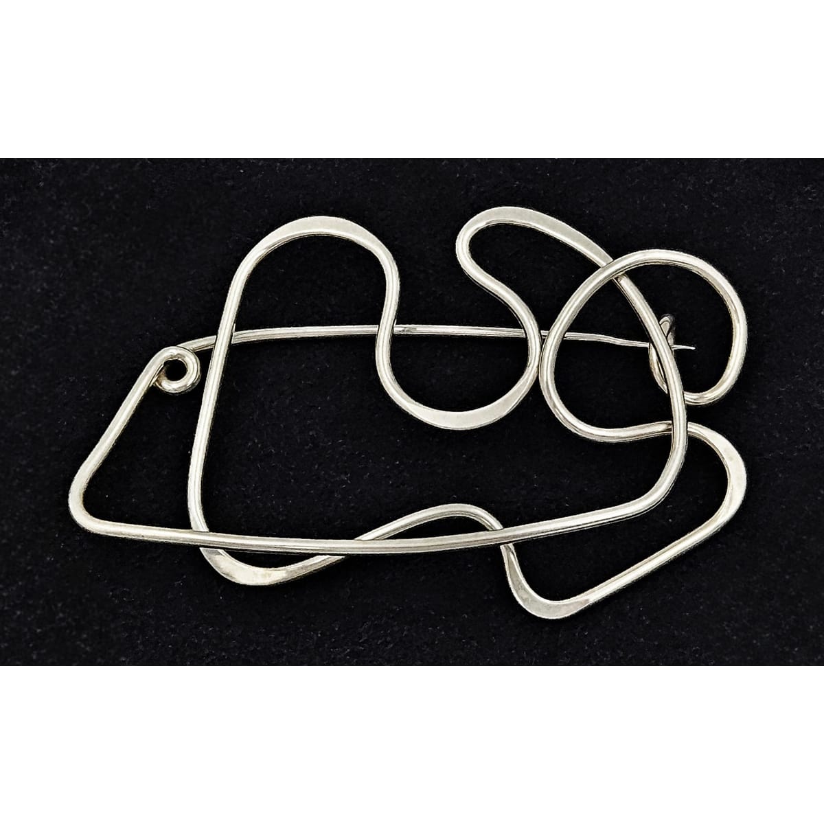 Bacon Jewelry Rare Designer Bacon Sterling Modernist Abstract Brooch 1950/60s Large