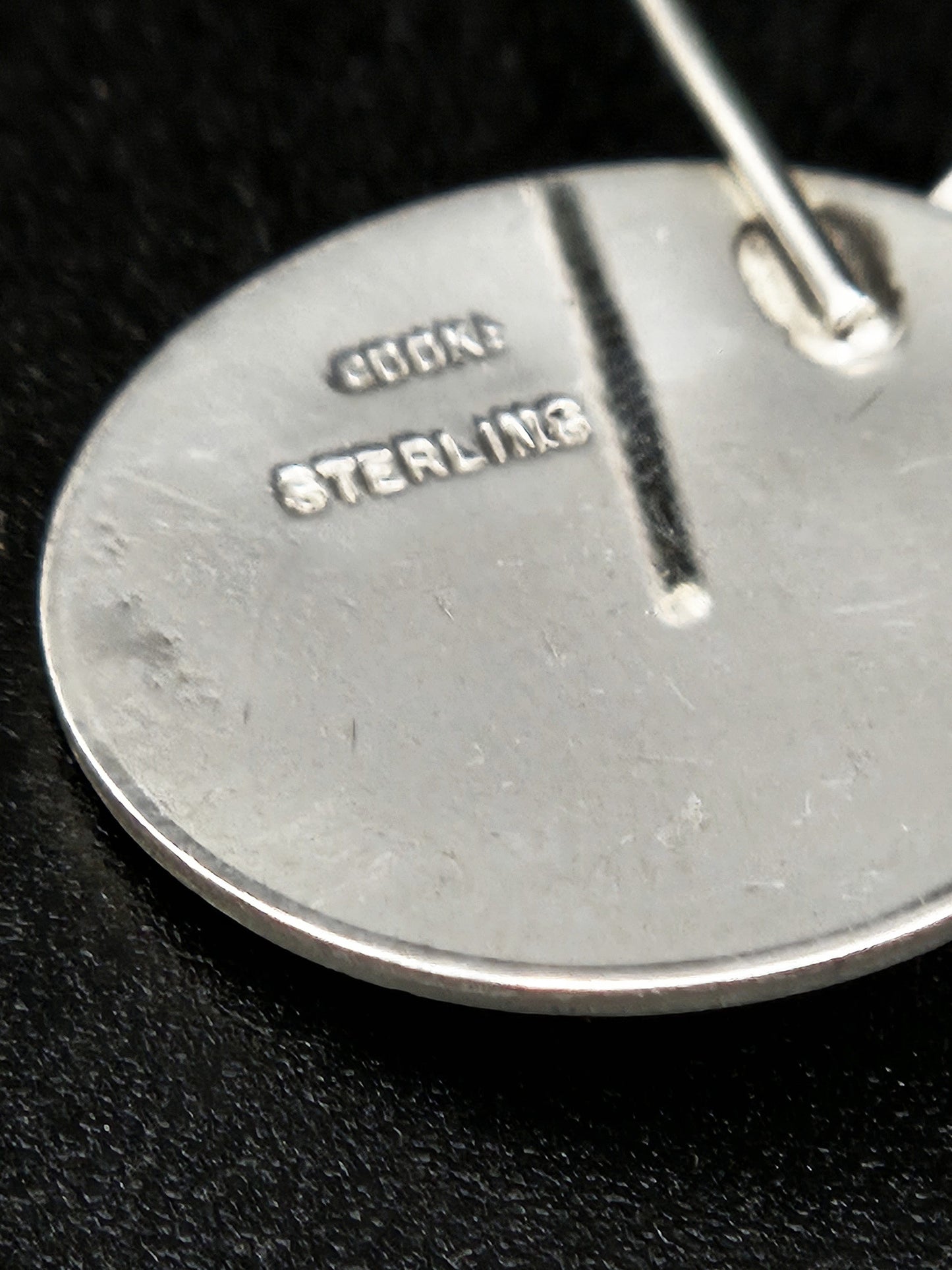Betty Cooke Jewelry Superb US Designer Betty Cooke 3D Modernist Sterling Silver Disc Earrings 70/80s