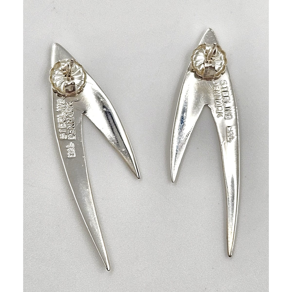 Borresen Lassen Jewelry Børresen Lassen B&L Denmark Sterling 3D Retro Atomic Brooch Earring Set 50s