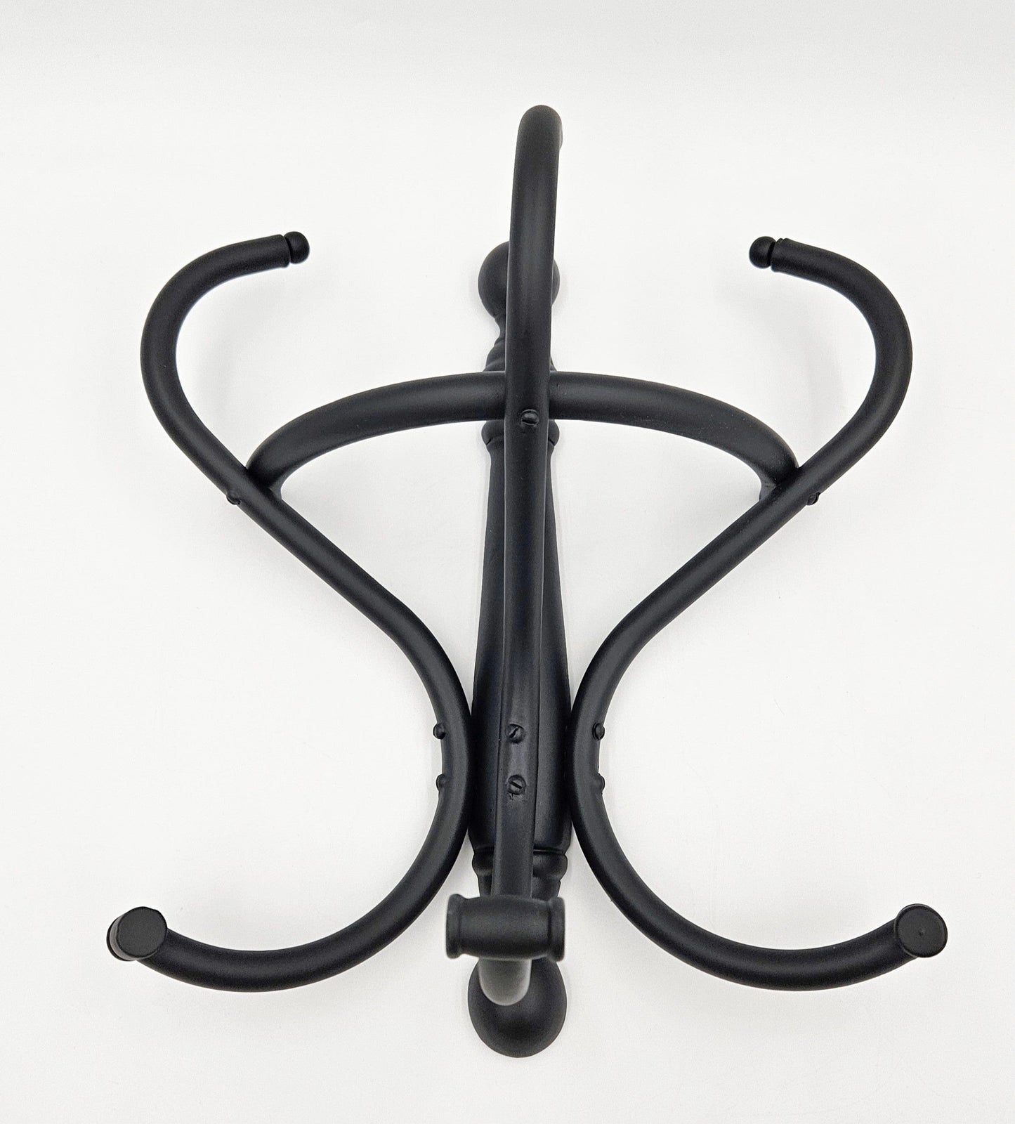 Brass Coat Rack Coat Rack Restored Vintage Retro Chic Wall Hanging Matte Black Brass Coat & Hat Rack