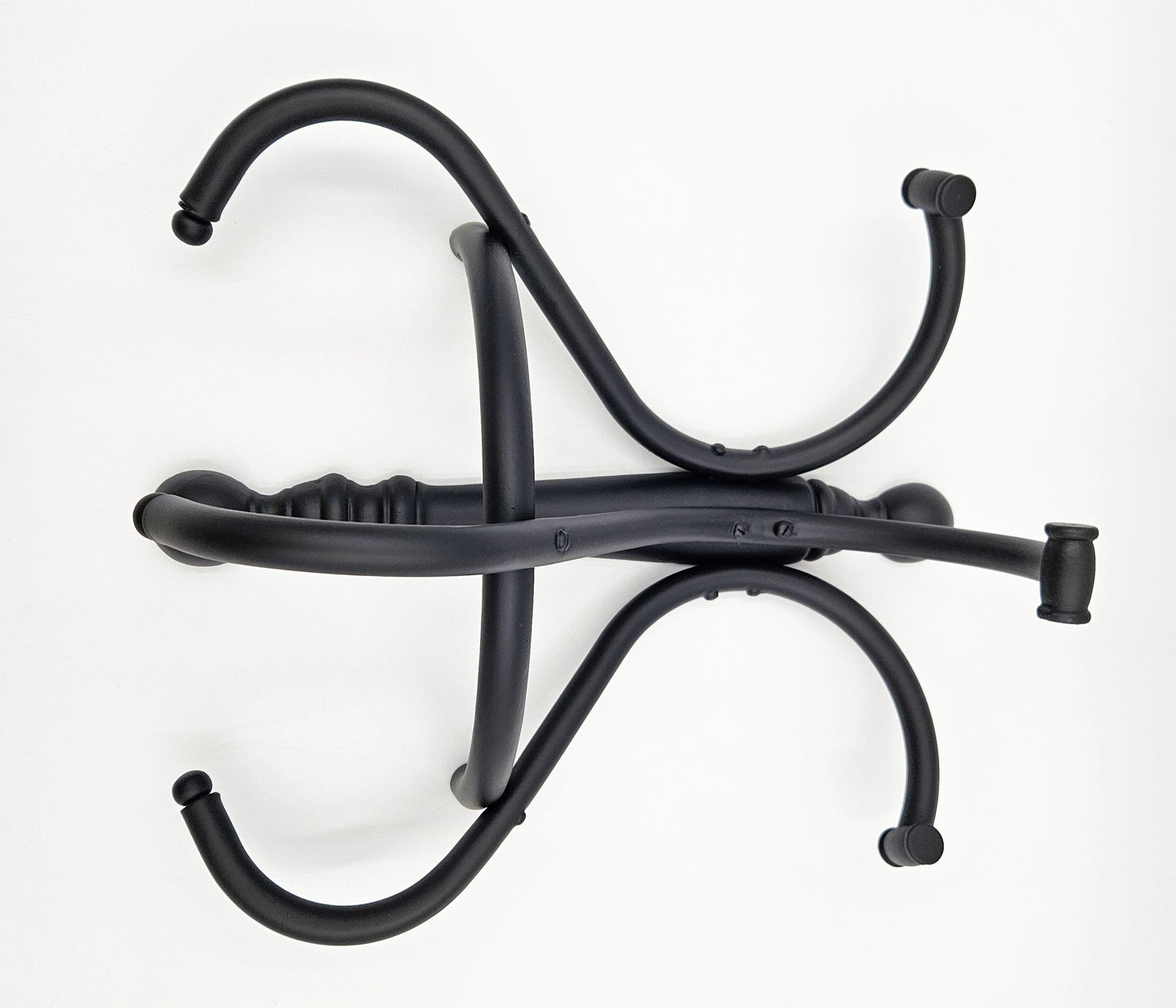 Brass Coat Rack Coat Rack Restored Vintage Retro Chic Wall Hanging Matte Black Brass Coat & Hat Rack
