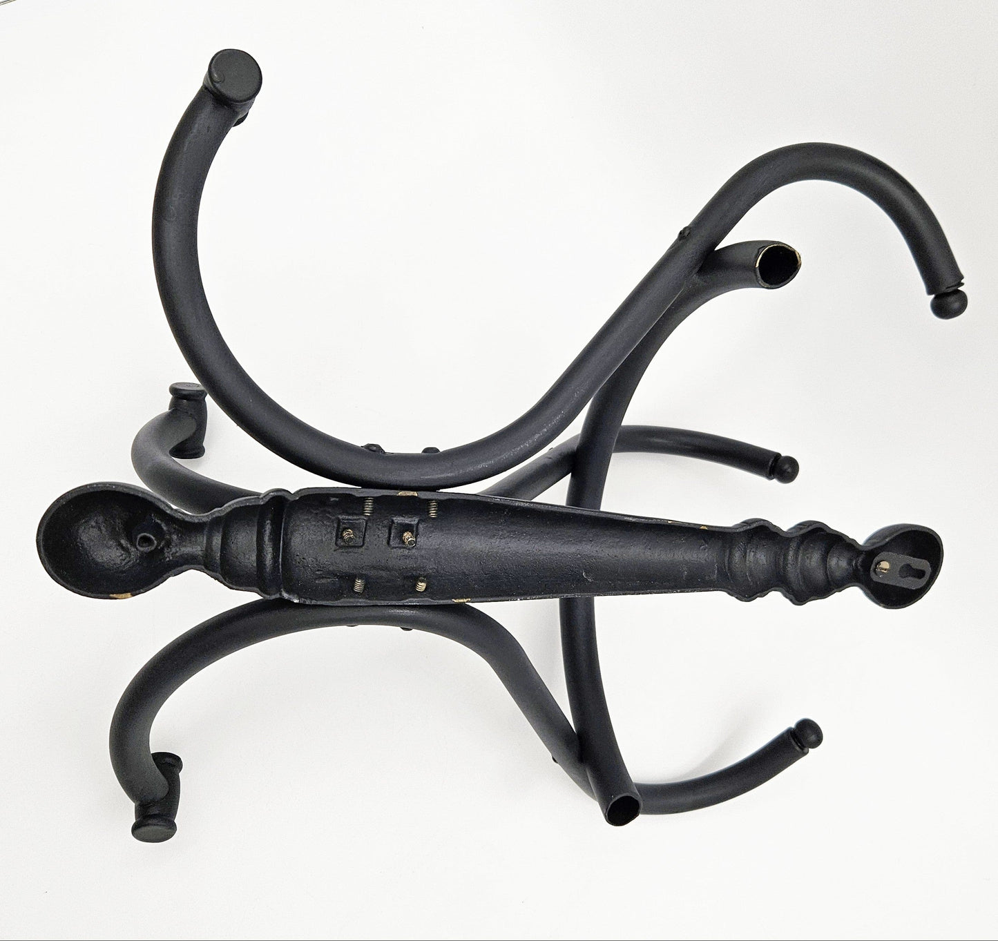 Brass Coat Rack Coat Rack Restored Vintage Retro Chic Wall Hanging Matte Black Brass Coat & Hat Rack