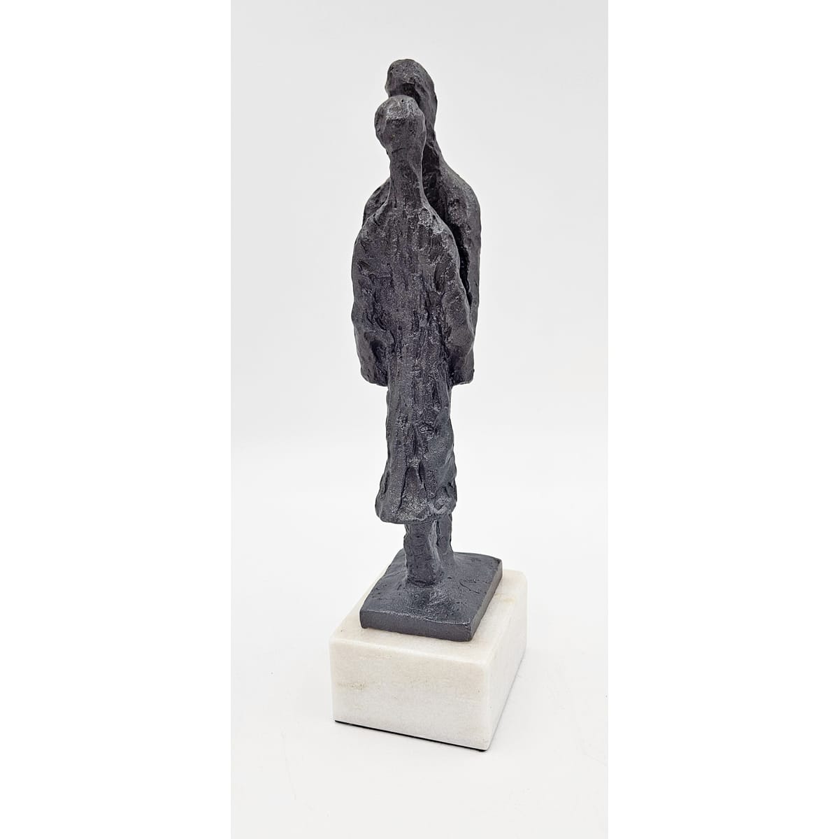 Bronze Couple Statue Sculpture Vintage Bronze Brutalist Abstract Modernist Couple Sculpture Marble Base - Signed