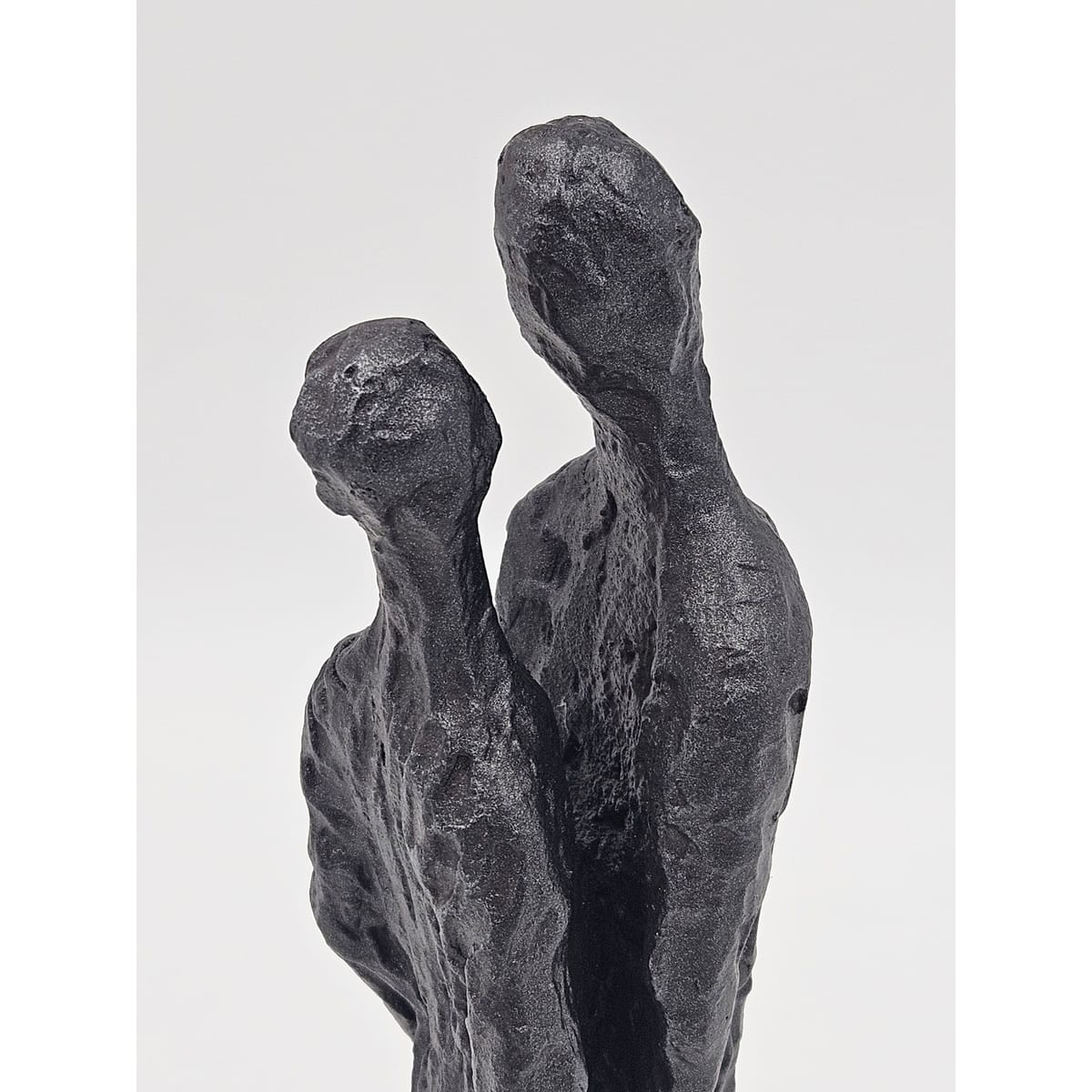 Bronze Couple Statue Sculpture Vintage Bronze Brutalist Abstract Modernist Couple Sculpture Marble Base - Signed