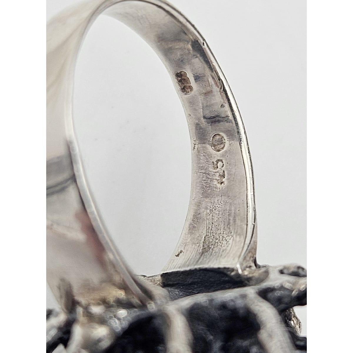 Brutalist Sterling Ring Jewelry Spikey Brutalist Sterling Silver Cocktail Ring