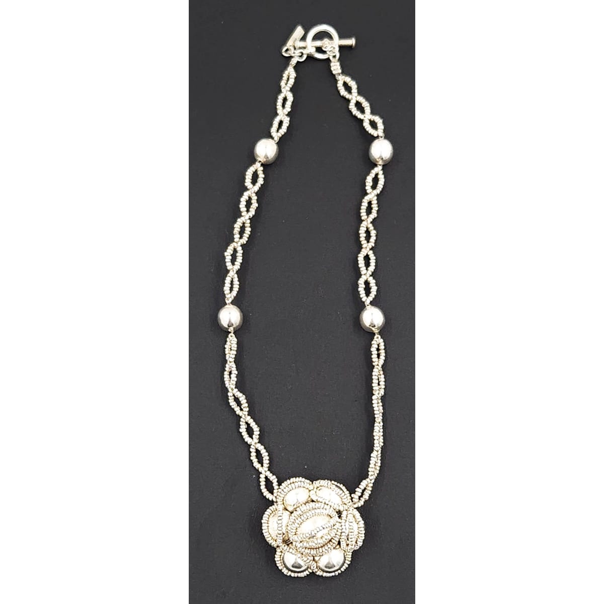 Camusso Jewelry Superb Camusso Modernist Sterling Silver Statement Runway Necklace