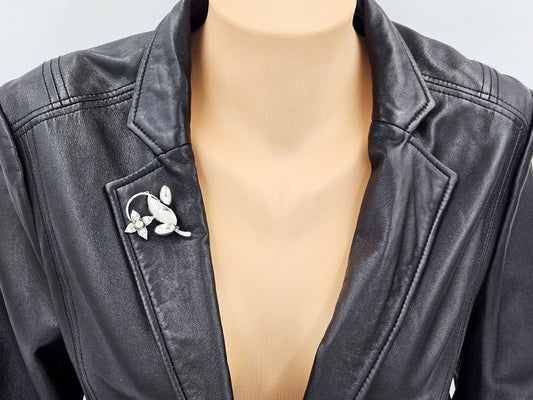 Carl Ove Frydensberg Jewelry Danish Designer COF Frydensberg Sterling 3D Flower Brooch Circa 1950s