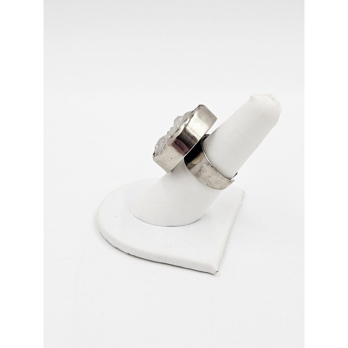 Chan Luu Jewelry Designer Chan Luu Modernist Bold Sterling & Drusy Quartz Crystal Ring