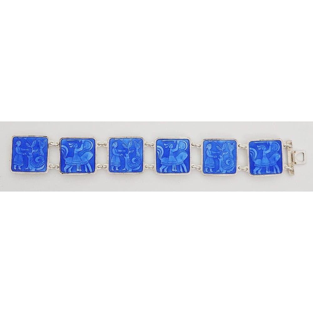 David Andersen Jewelry David Andersen Sterling Enamel Bracelet 1950s