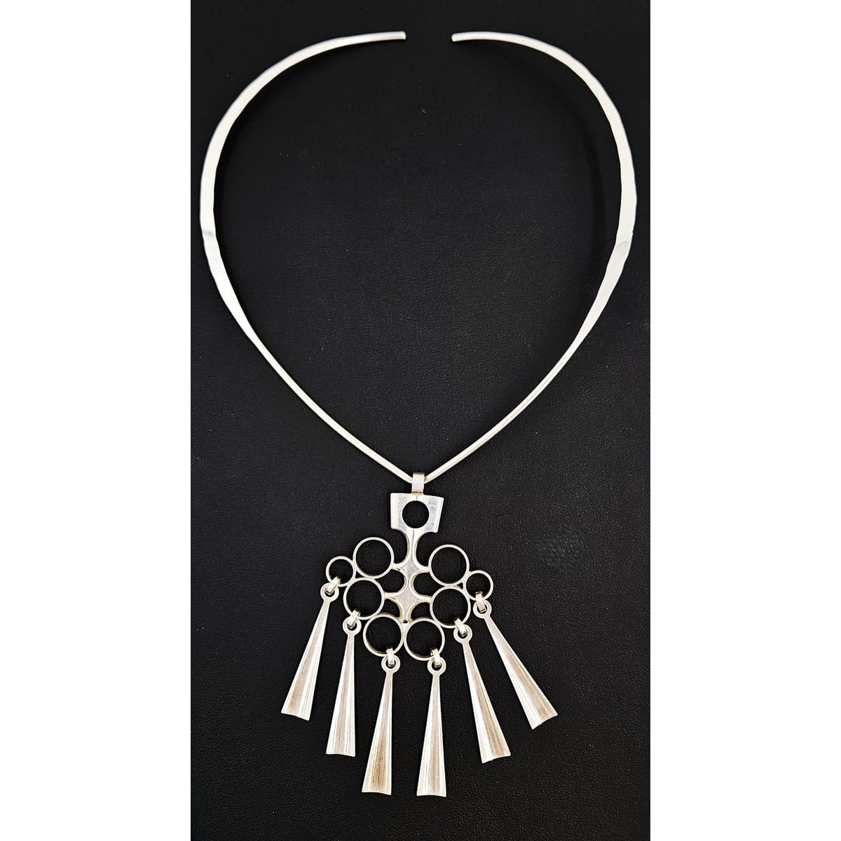 David Andersen Jewelry Rare David Andersen Norway Sterling Modernist XL Articulating Necklace 1960s