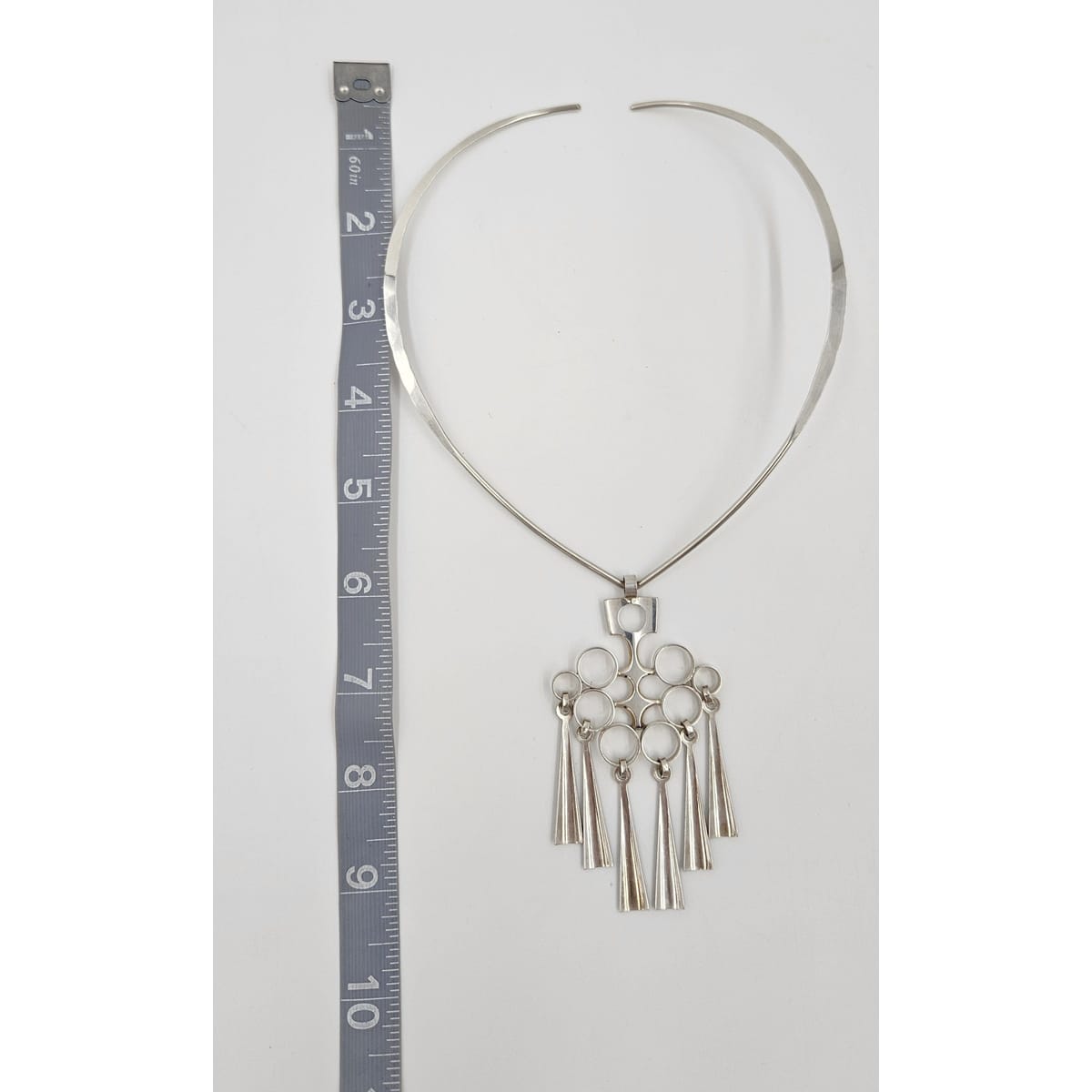 David Andersen Jewelry Rare David Andersen Norway Sterling Modernist XL Articulating Necklace 1960s