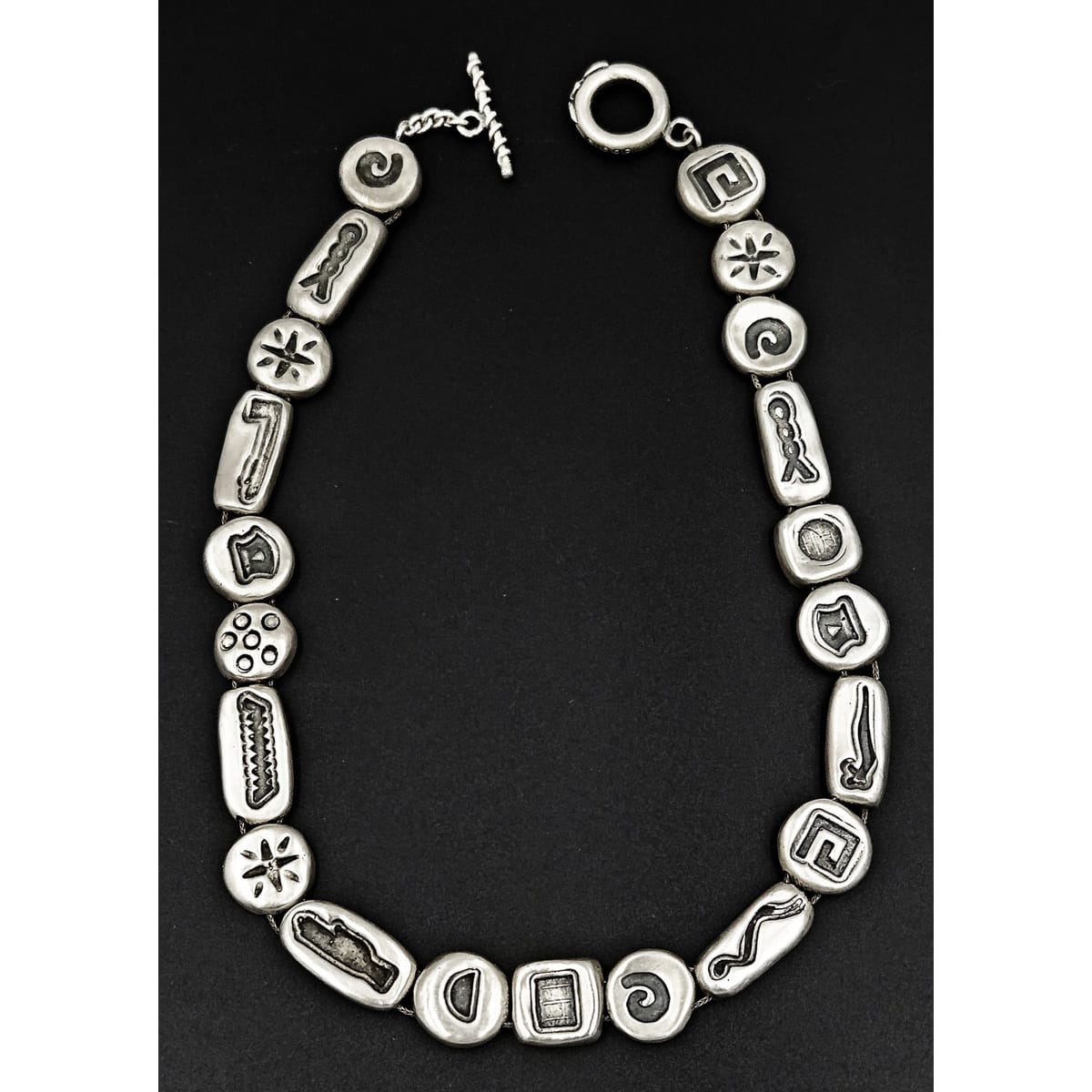 Deborah Armstrong Jewelry Deborah Armstrong DAC 1996 Sterling Silver Panel Links Necklace