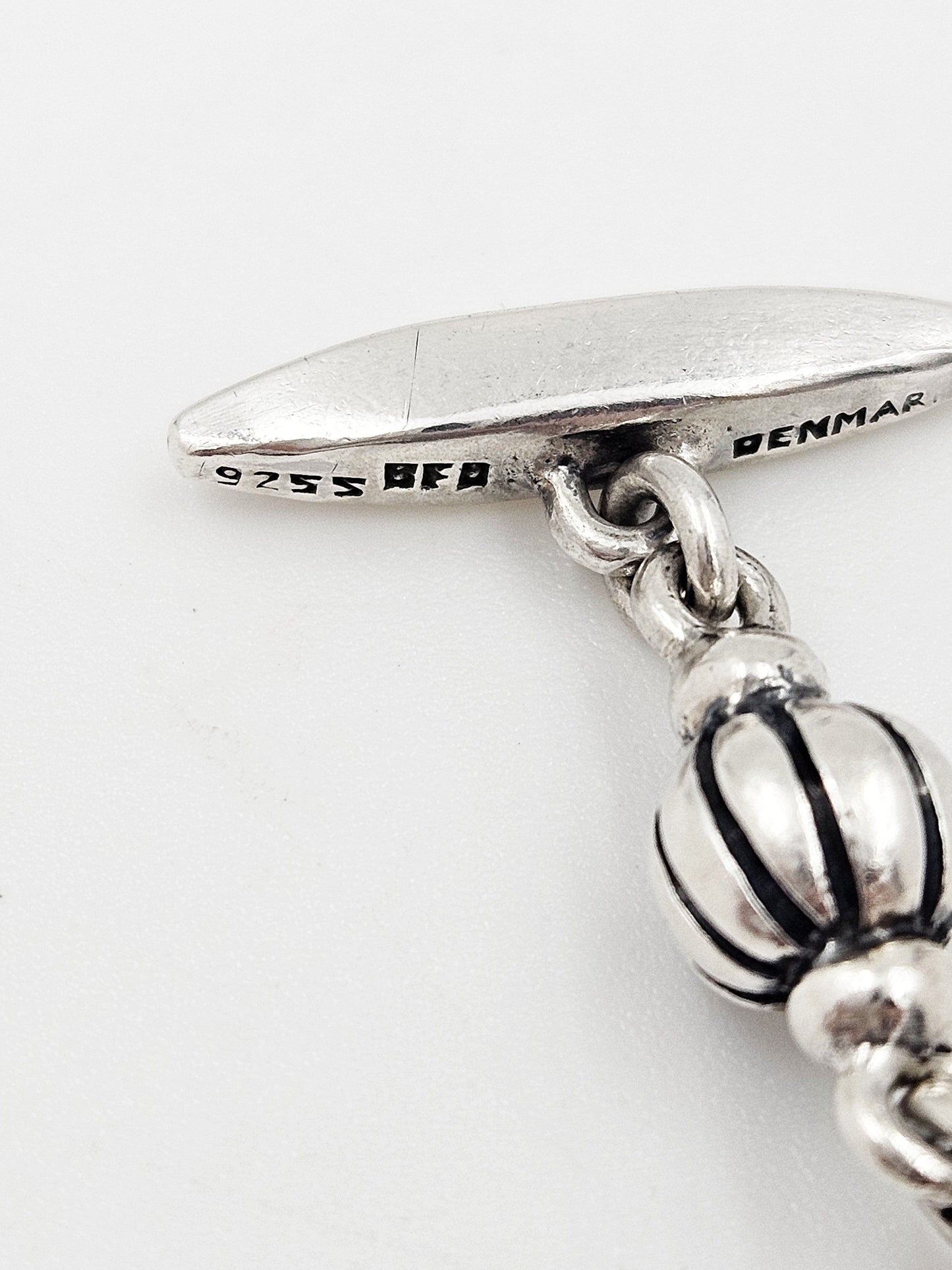 Denmark Jewelry Denmark Sterling Artisan Signed Panel Link Bracelet