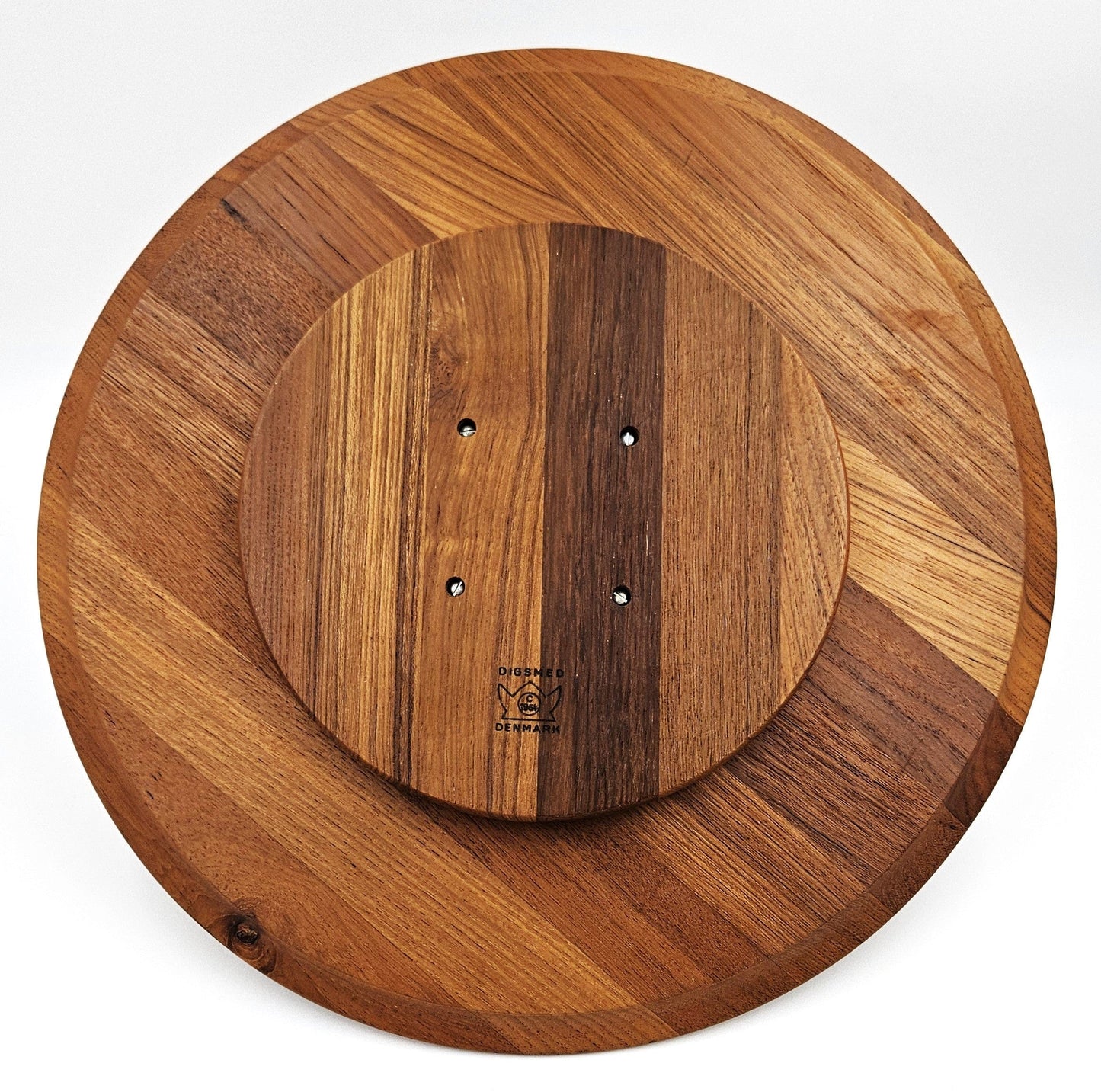 Digsmed Denmark Barware MCM Digsmed Denmark Extra Large Solid Teakwood Lazy Susan Mint! 1960s