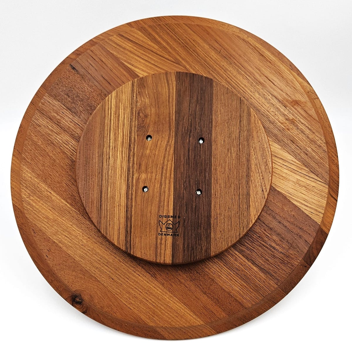 Digsmed Denmark Barware MCM Digsmed Denmark Extra Large Solid Teakwood Lazy Susan Mint! 1960s