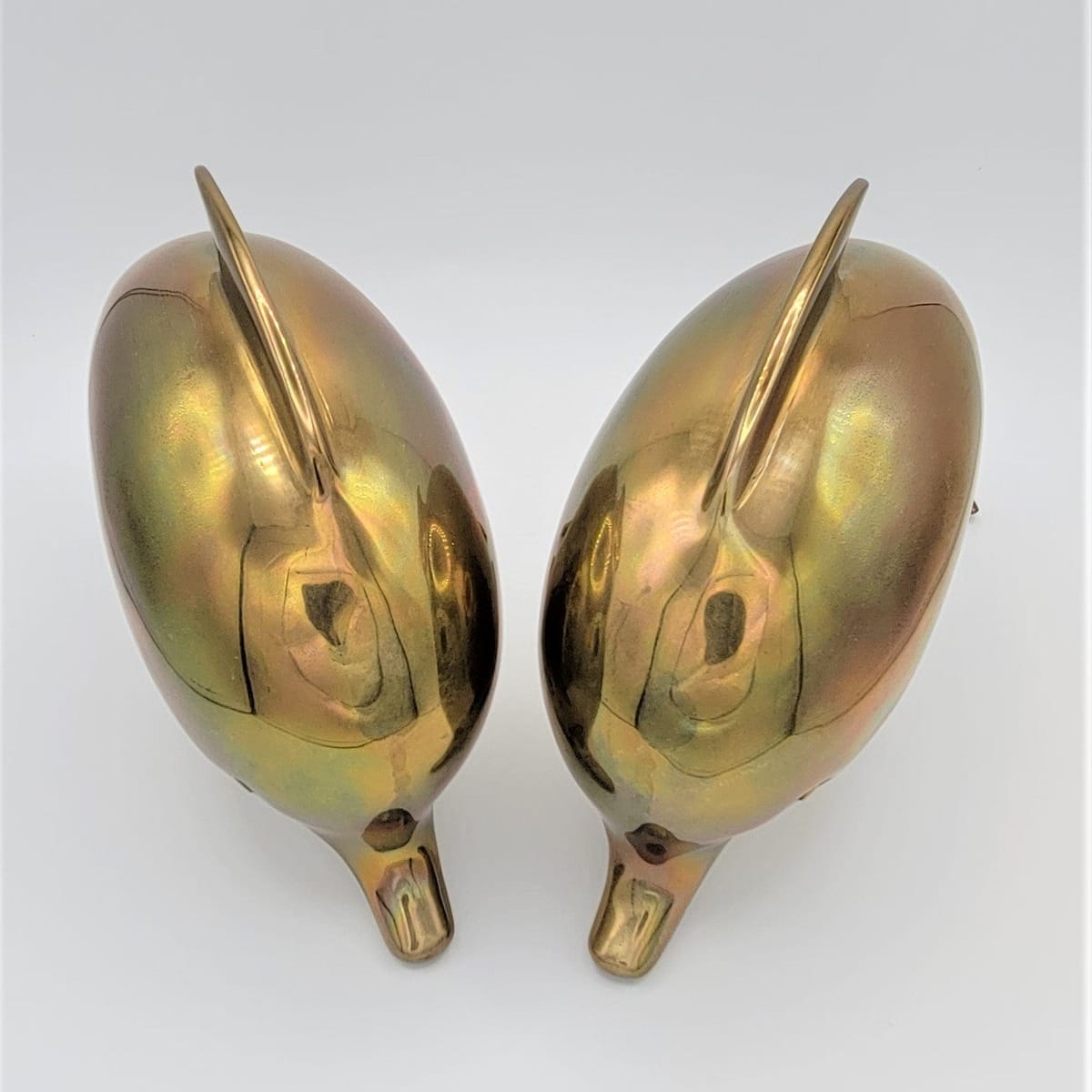 Dolbi Cashier Bookends Superb Dolbi Cashier Solid Brass Dolphin Porpoise Sculptural Bookends Circa 1986