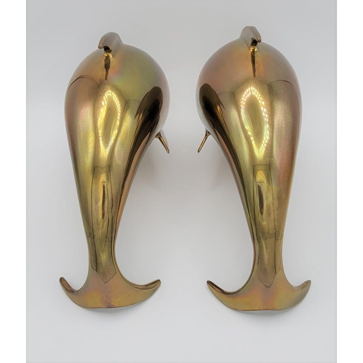 Dolbi Cashier Bookends Superb Dolbi Cashier Solid Brass Dolphin Porpoise Sculptural Bookends Circa 1986