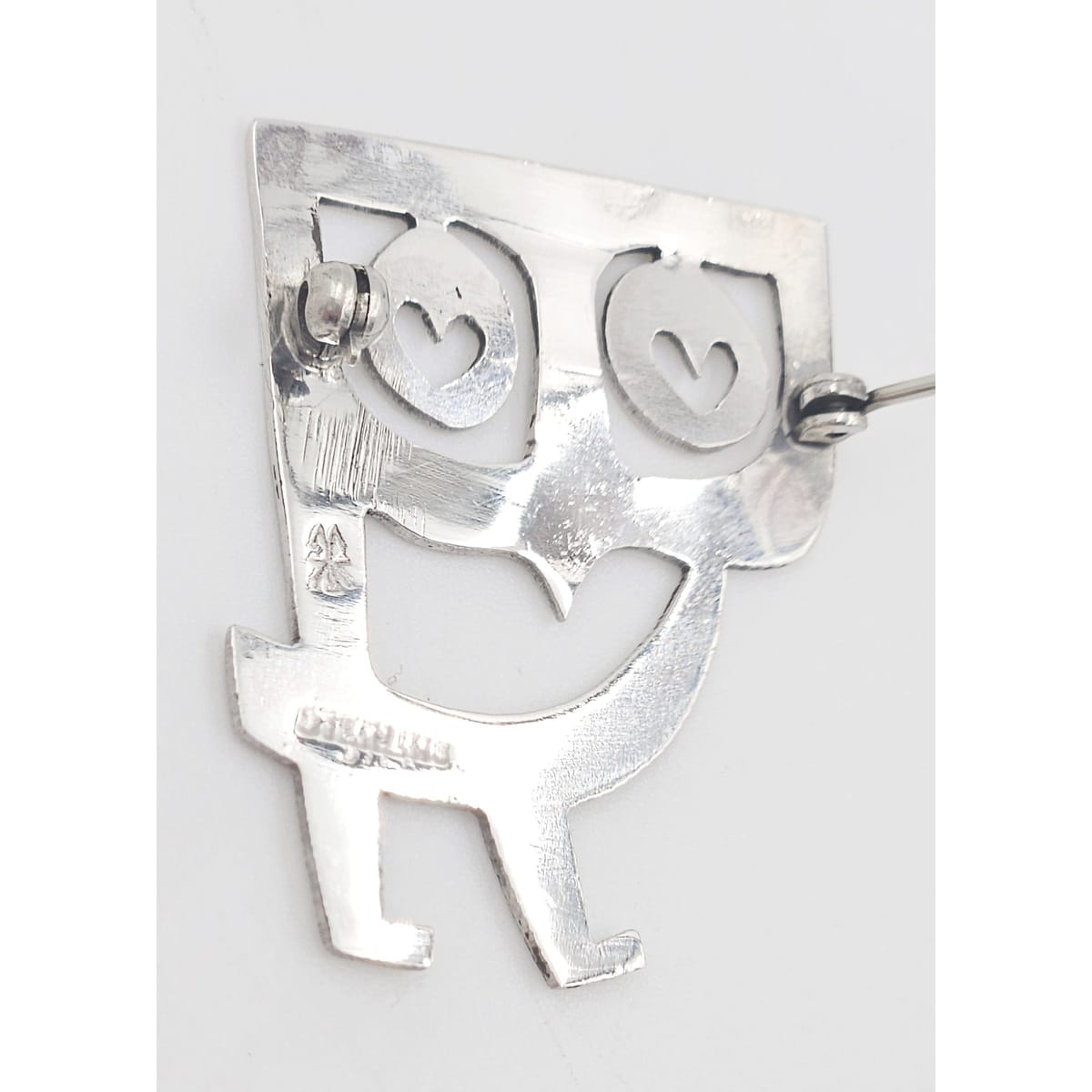 E Mik Jewelry US Artisan E Mik Sterling Silver Abstract Modernist Brooch Pin
