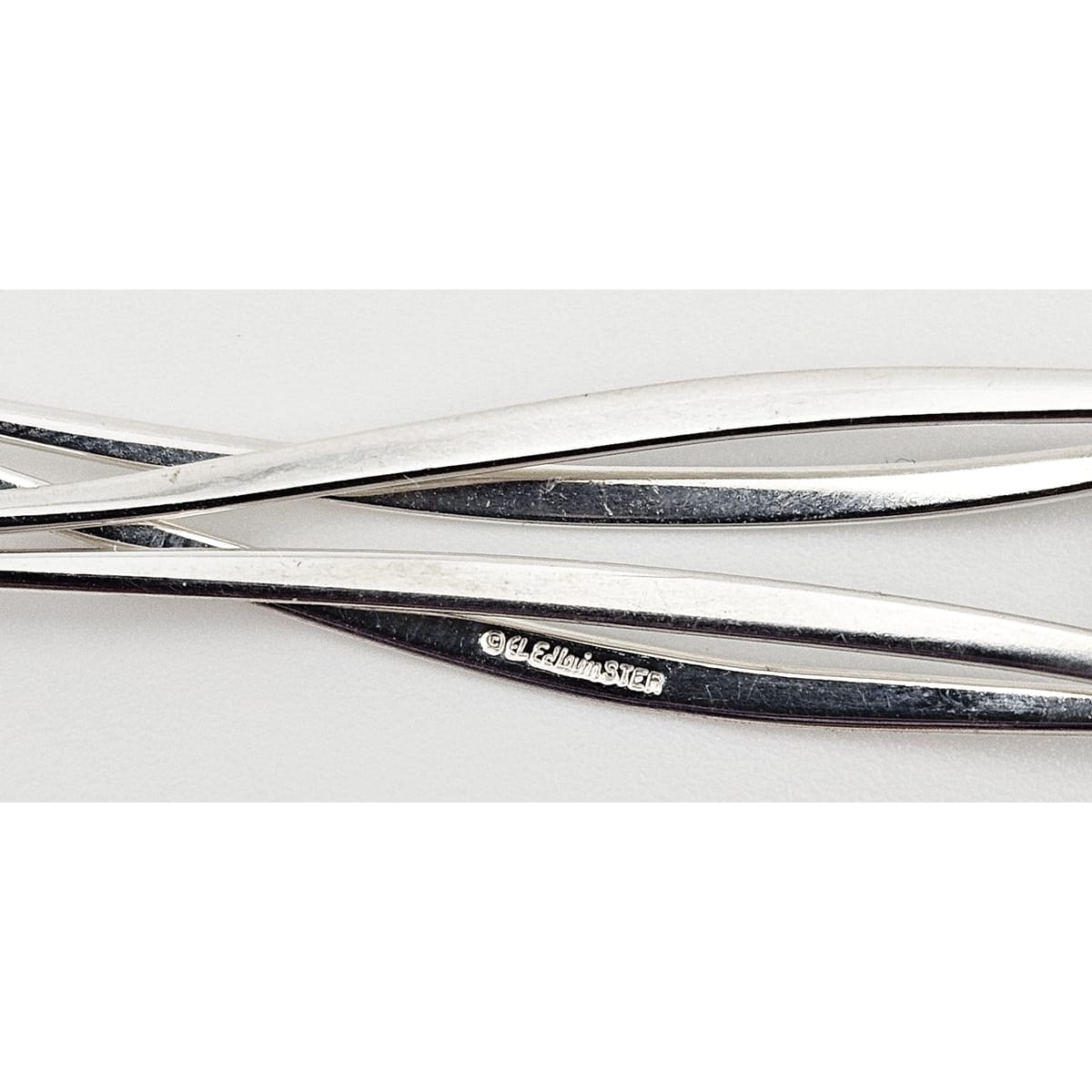 Ed Levin Jewelry Retired Ed Levin Modernist Articulating Sterling & Blue Topaz Y Necklace 1980s
