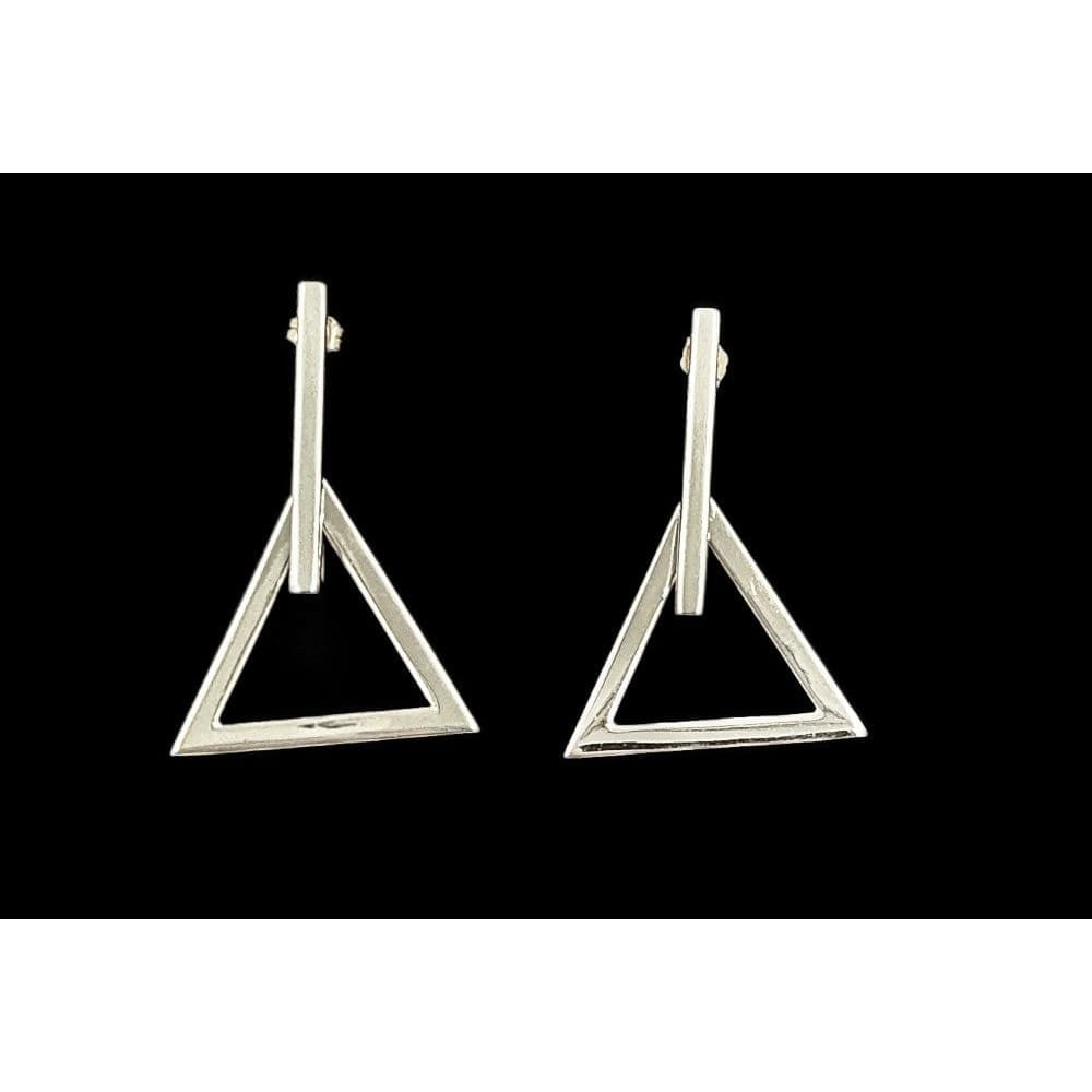 EF Design Jewelry EF Design 2 Piece Sterling Silver Modernist Drop Earrings Triangles