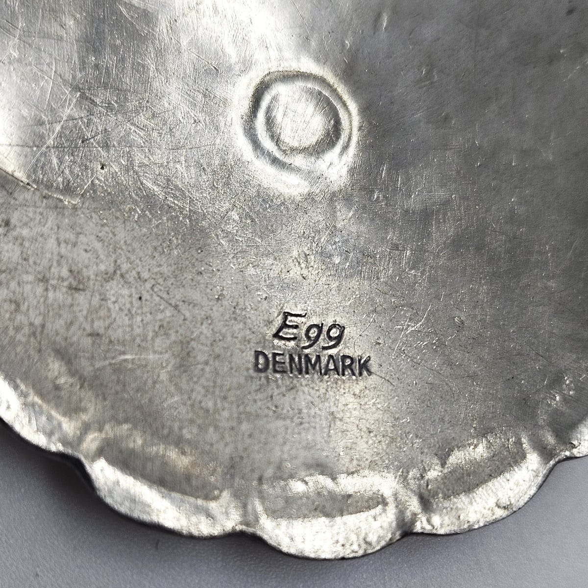 Egg Denmark Jewelry Egg Denmark Large Pewter Viking Shield Pendant Statement Necklace 1960&