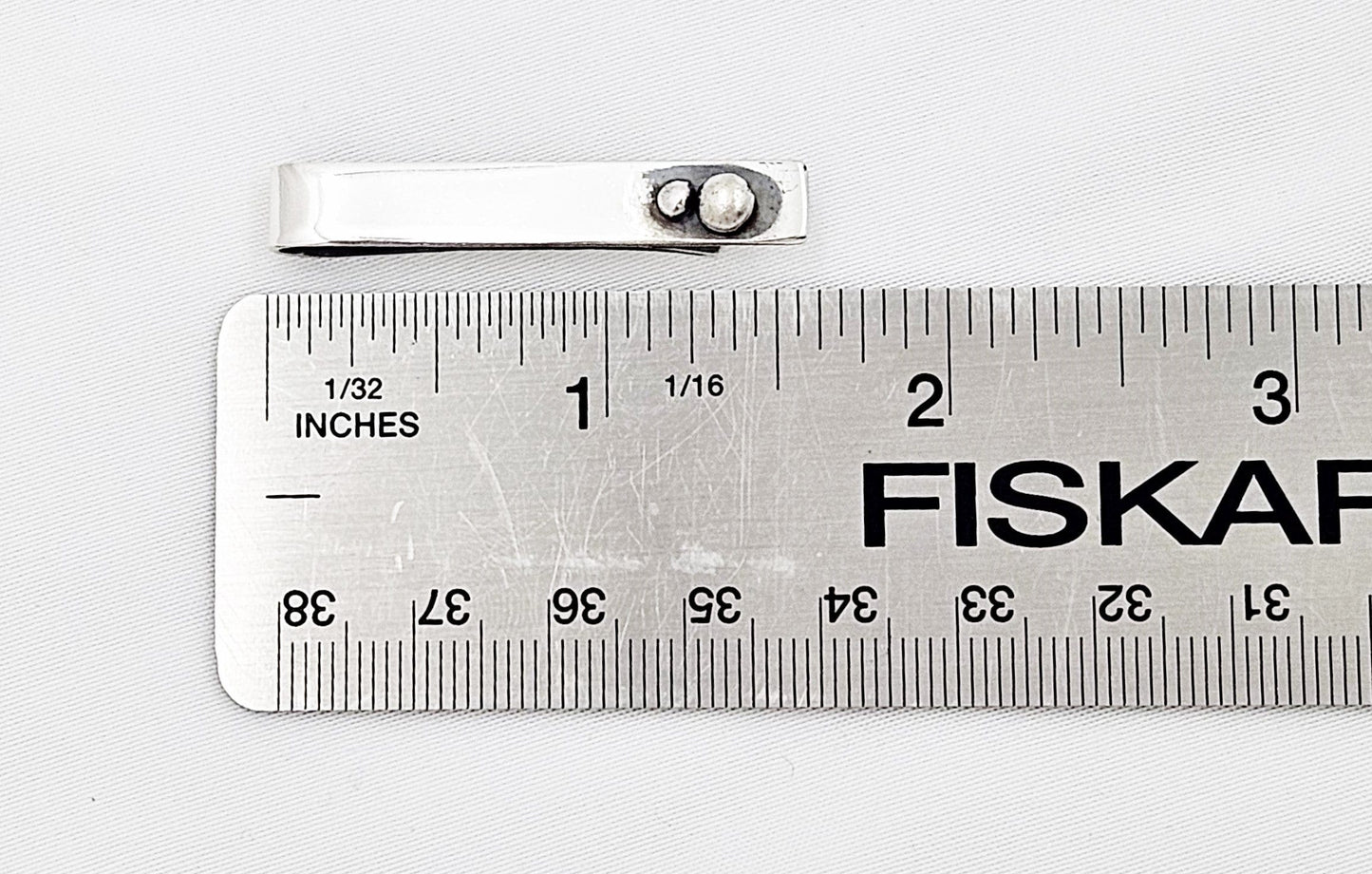 Fritzi Stevens Jewelry Mid Century Modern NYC Designer Fritzi Stevens Sterling Silver Modernist Tie/Money Clip