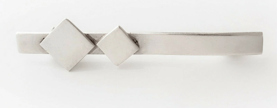 Fritzi Stevens Jewelry NYC Designer Fritzi Stevens Sterling Silver Modernist Brooch Lapel Pin C1950's
