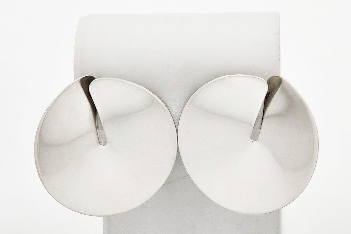 Georg Jensen Jewelry Superb Hans Hansen + Georg Jensen Modernist Sterling Silver Vintage Earrings