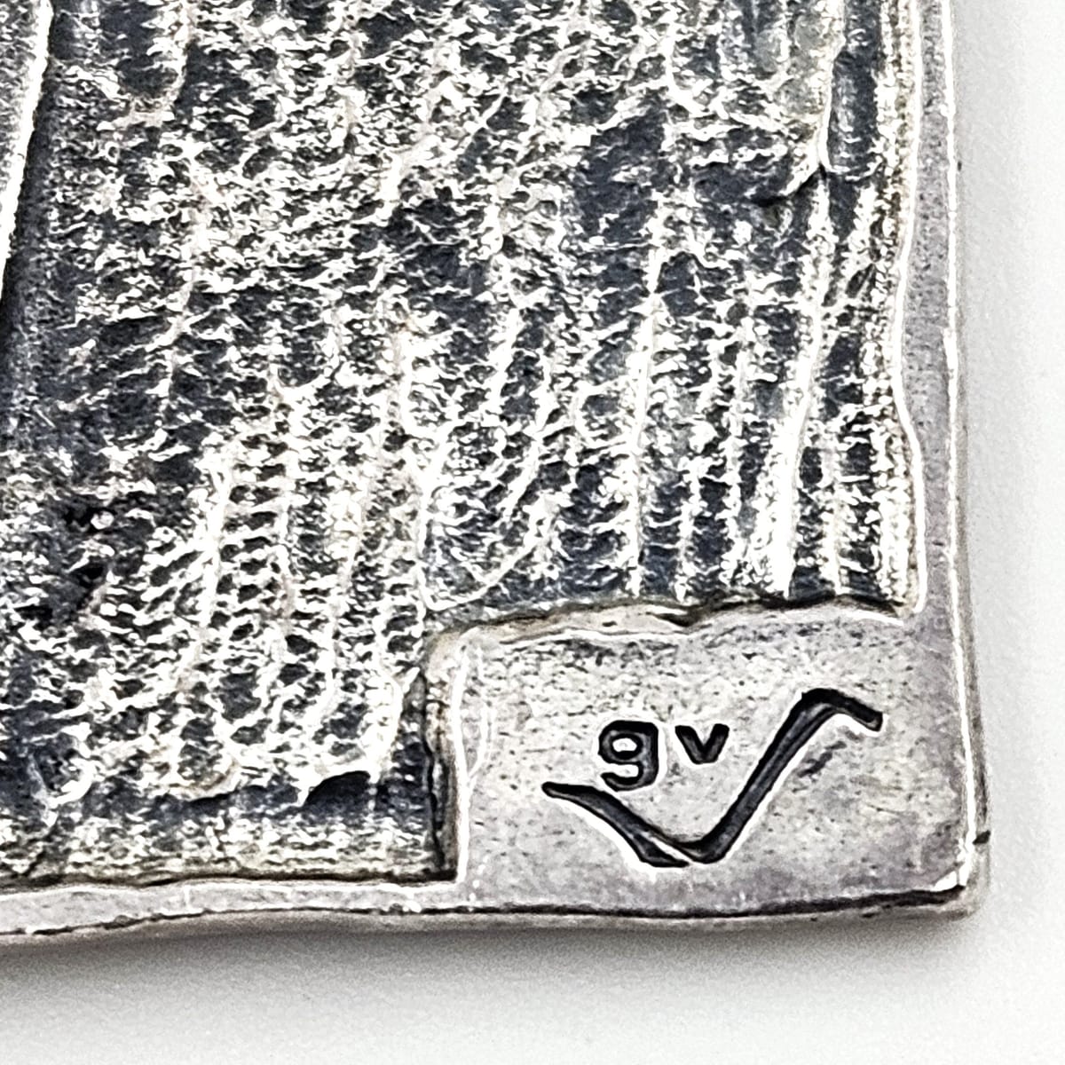 Guy Vidal Jewelry Superb Designer Guy Vidal Abstract Modernist HUGE Pendant on Sterling Chain