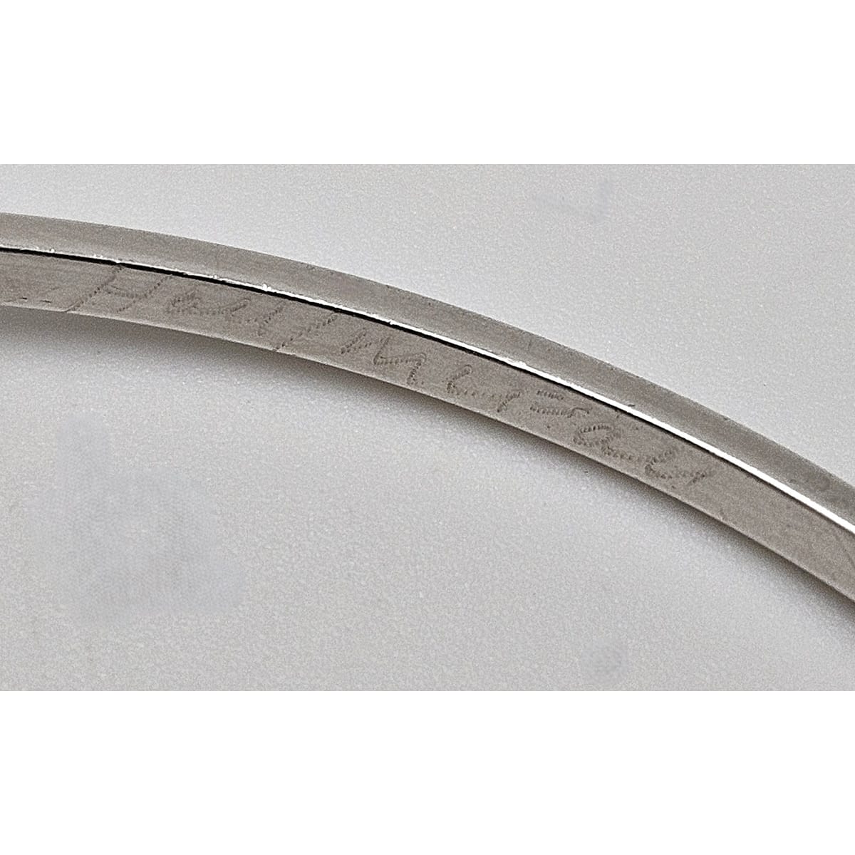 Hall McFall Jewelry Hall McFall Artisan Sterling + Onyx Abstract Modernist Top Latching Bangle 1990s
