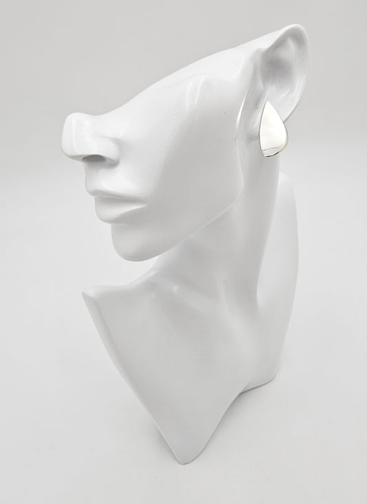 Hans Hansen Jewelry Rare Denmark Designer Hans Hansen Sterling Silver Modernist Earrings 1970's