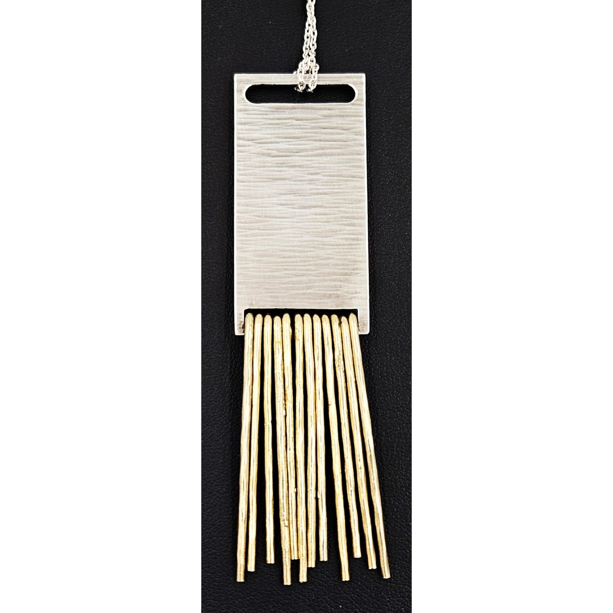 Hans Hansen Jewelry Rare Hans Hansen Denmark Modernist Sterling Kinetic Fringe Necklace 1960s